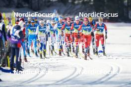 05.03.2023, Planica, Slovenia (SLO): William Poromaa (SWE), Didrik Toenseth (NOR), Johannes Hoesflot Klaebo (NOR), Paal Golberg (NOR), Martin Loewstroem Nyenget (NOR), (l-r)  - FIS nordic world ski championships cross-country, mass men, Planica (SLO). www.nordicfocus.com. © Thibaut/NordicFocus. Every downloaded picture is fee-liable.