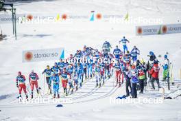05.03.2023, Planica, Slovenia (SLO): Paal Golberg (NOR), Johannes Hoesflot Klaebo (NOR), Ireneu Esteve Altimiras (AND), Federico Pellegrino (ITA), Didrik Toenseth (NOR), (l-r)  - FIS nordic world ski championships cross-country, mass men, Planica (SLO). www.nordicfocus.com. © Thibaut/NordicFocus. Every downloaded picture is fee-liable.