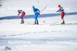 05.03.2023, Planica, Slovenia (SLO): Johannes Hoesflot Klaebo (NOR), Federico Pellegrino (ITA), Didrik Toenseth (NOR), (l-r)  - FIS nordic world ski championships cross-country, mass men, Planica (SLO). www.nordicfocus.com. © Thibaut/NordicFocus. Every downloaded picture is fee-liable.