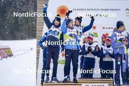 03.03.2023, Planica, Slovenia (SLO): Iivo Niskanen (FIN), Ristomatti Hakola (FIN), Perttu Hyvarinen (FIN), Niko Anttola (FIN), (l-r)  - FIS nordic world ski championships cross-country, relay men, Planica (SLO). www.nordicfocus.com. © Thibaut/NordicFocus. Every downloaded picture is fee-liable.