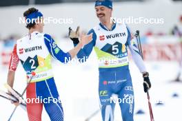 03.03.2023, Planica, Slovenia (SLO): Clement Parisse (FRA), Perttu Hyvarinen (FIN), (l-r)  - FIS nordic world ski championships cross-country, relay men, Planica (SLO). www.nordicfocus.com. © Modica/NordicFocus. Every downloaded picture is fee-liable.