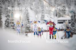 24.11.2023, Ruka, Finland (FIN): Johanna Hagstroem (SWE), Emma Ribom (SWE), Ingrid Gulbrandsen (NOR), (l-r)  - FIS world cup cross-country, individual sprint, Ruka (FIN). www.nordicfocus.com. © Modica/NordicFocus. Every downloaded picture is fee-liable.