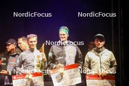 26.08.2023, Oberwiesenthal, Germany (GER): Manuel Faisst (GER), Wendelin Thannheimer (GER), Fabian Riessle (GER), (l-r)  - FIS Nordic Combined Summer Grand Prix men and women, individual gundersen HS105/10km men, Oberwiesenthal (GER). www.nordicfocus.com. © Volk/NordicFocus. Every downloaded picture is fee-liable.