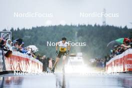 26.08.2023, Oberwiesenthal, Germany (GER): Samuel Bauregger (AUT) - FIS Nordic Combined Summer Grand Prix men and women, individual gundersen HS105/10km men, Oberwiesenthal (GER). www.nordicfocus.com. © Volk/NordicFocus. Every downloaded picture is fee-liable.