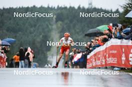 26.08.2023, Oberwiesenthal, Germany (GER): Franz-Josef Rehrl (AUT) - FIS Nordic Combined Summer Grand Prix men and women, individual gundersen HS105/10km men, Oberwiesenthal (GER). www.nordicfocus.com. © Volk/NordicFocus. Every downloaded picture is fee-liable.