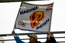 29.08.2023, Oberstdorf, Germany (GER): Supporters of Johannes Rydzek (GER) waving his flag  - FIS Nordic Combined Summer Grand Prix men and women, training+PCR, individual gundersen HS137/10km men, Oberstdorf (GER). www.nordicfocus.com. © Volk/NordicFocus. Every downloaded picture is fee-liable.