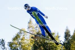 01.09.2023, Villach, Austria (AUT): Vitaliy Hrebeniuk (UKR) - FIS Nordic Combined Summer Grand Prix men and women, training, compact sprint HS98/7.5km men, Villach (AUT). www.nordicfocus.com. © Volk/NordicFocus. Every downloaded picture is fee-liable.