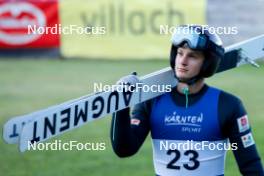 01.09.2023, Villach, Austria (AUT): Antoine Gerard (FRA) - FIS Nordic Combined Summer Grand Prix men and women, training, compact sprint HS98/7.5km men, Villach (AUT). www.nordicfocus.com. © Volk/NordicFocus. Every downloaded picture is fee-liable.