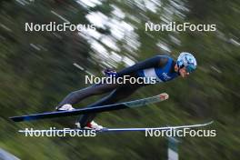 02.09.2023, Villach, Austria (AUT): Benjamin Loomis (USA) - FIS Nordic Combined Summer Grand Prix men and women, compact sprint HS98/7.5km men, Villach (AUT). www.nordicfocus.com. © Volk/NordicFocus. Every downloaded picture is fee-liable.