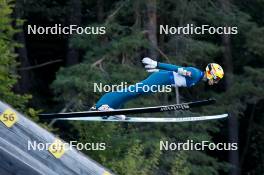 01.09.2023, Villach, Austria (AUT): Arttu Maekiaho (FIN) - FIS Nordic Combined Summer Grand Prix men and women, training, compact sprint HS98/7.5km men, Villach (AUT). www.nordicfocus.com. © Volk/NordicFocus. Every downloaded picture is fee-liable.