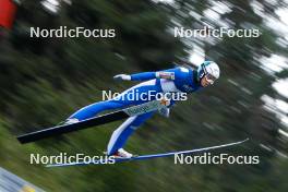 02.09.2023, Villach, Austria (AUT): Gasper Brecl (SLO) - FIS Nordic Combined Summer Grand Prix men and women, compact sprint HS98/7.5km men, Villach (AUT). www.nordicfocus.com. © Volk/NordicFocus. Every downloaded picture is fee-liable.