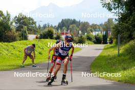 03.09.2023, Villach, Austria (AUT): Severin Reiter (AUT) - FIS Nordic Combined Summer Grand Prix men and women, individual gundersen HS98/10km men, Villach (AUT). www.nordicfocus.com. © Volk/NordicFocus. Every downloaded picture is fee-liable.