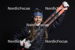 07.12.2023, Oestersund, Sweden (SWE): Lauren Jortberg (USA) - FIS world cup cross-country, photoshooting, Oestersund (SWE). www.nordicfocus.com. © Modica/NordicFocus. Every downloaded picture is fee-liable.