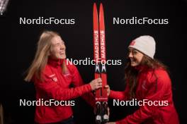 28.11.2023, Oestersund, Sweden, (SWE): Emma Lunder (CAN), Emily Dickson (CAN), (l-r) - IBU World Cup Biathlon, photoshooting, Oestersund (SWE). www.nordicfocus.com. © Manzoni/NordicFocus. Every downloaded picture is fee-liable.