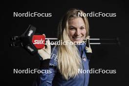 07.12.2023, Oestersund, Sweden (SWE): Jessie Diggins (USA) - FIS world cup cross-country, photoshooting, Oestersund (SWE). www.nordicfocus.com. © Modica/NordicFocus. Every downloaded picture is fee-liable.