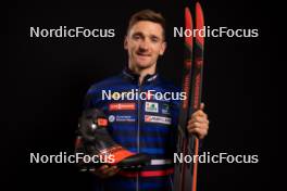 27.11.2023, Oestersund, Sweden, (SWE): Fabien Claude (FRA) - IBU World Cup Biathlon, photoshooting, Oestersund (SWE). www.nordicfocus.com. © Manzoni/NordicFocus. Every downloaded picture is fee-liable.