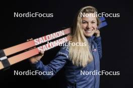 07.12.2023, Oestersund, Sweden (SWE): Jessie Diggins (USA) - FIS world cup cross-country, photoshooting, Oestersund (SWE). www.nordicfocus.com. © Modica/NordicFocus. Every downloaded picture is fee-liable.