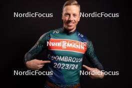 28.11.2023, Oestersund, Sweden, (SWE): Karol Dombrovski (LTU) - IBU World Cup Biathlon, photoshooting, Oestersund (SWE). www.nordicfocus.com. © Manzoni/NordicFocus. Every downloaded picture is fee-liable.