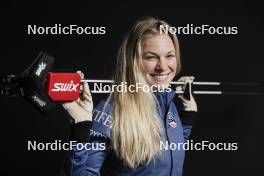 07.12.2023, Oestersund, Sweden (SWE): Jessie Diggins (USA) - FIS world cup cross-country, photoshooting, Oestersund (SWE). www.nordicfocus.com. © Modica/NordicFocus. Every downloaded picture is fee-liable.