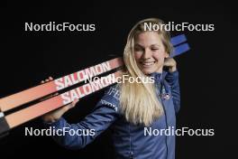 07.12.2023, Oestersund, Sweden (SWE): Jessie Diggins (USA) - FIS world cup cross-country, photoshooting, Oestersund (SWE). www.nordicfocus.com. © Modica/NordicFocus. Every downloaded picture is fee-liable.