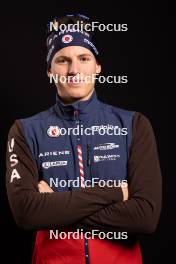 27.11.2023, Oestersund, Sweden, (SWE): Maxime Germain (USA) - IBU World Cup Biathlon, photoshooting, Oestersund (SWE). www.nordicfocus.com. © Manzoni/NordicFocus. Every downloaded picture is fee-liable.