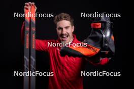 23.11.2023, Oestersund, Sweden, (SWE): Adam Runnalls (CAN) - IBU World Cup Biathlon, photoshooting, Oestersund (SWE). www.nordicfocus.com. © Manzoni/NordicFocus. Every downloaded picture is fee-liable.
