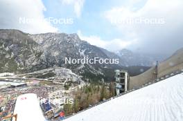 31.03.2023, Planica, Slovenia (SLO): feature: mountain, venue, cloudy, sunny, windy - FIS world cup ski flying men, individual HS240, Planica (SLO). www.nordicfocus.com. © Reichert/NordicFocus. Every downloaded picture is fee-liable.