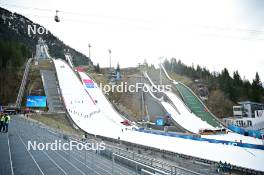 28.12.2023, Oberstdorf, Germany (GER): feature: preparation ongoing, empty stands - FIS world cup ski jumping men, four hills tournament, individual HS137, Oberstdorf (GER). www.nordicfocus.com. © Reichert/NordicFocus. Every downloaded picture is fee-liable.