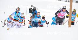 10.12.2023, Bad Gastein, Austria (AUT): Frida Erkers (SWE), Silje Oeyre Slind (NOR), Karolina Hedenstroem (SWE), Hanna Lodin (SWE), (l-r) - Ski Classics Bad Gastein Criterium - Bad Gastein (AUT). www.nordicfocus.com. © Reichert/NordicFocus. Every downloaded picture is fee-liable.