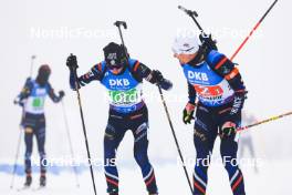 07.01.2024, Oberhof, Germany (GER): Eric Perrot (FRA), Fabien Claude (FRA), (l-r) - IBU World Cup Biathlon, relay men, Oberhof (GER). www.nordicfocus.com. © Manzoni/NordicFocus. Every downloaded picture is fee-liable.