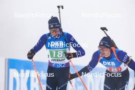 07.01.2024, Oberhof, Germany (GER): Maxime Germain (USA), Sean Doherty (USA), (l-r) - IBU World Cup Biathlon, relay men, Oberhof (GER). www.nordicfocus.com. © Manzoni/NordicFocus. Every downloaded picture is fee-liable.