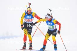 07.01.2024, Oberhof, Germany (GER): Florent Claude (BEL), Thierry Langer (BEL), (l-r) - IBU World Cup Biathlon, relay men, Oberhof (GER). www.nordicfocus.com. © Manzoni/NordicFocus. Every downloaded picture is fee-liable.