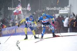 07.01.2024, Oberhof, Germany (GER): Emil Nykvist (SWE), Artem Pryma (UKR), (l-r) - IBU World Cup Biathlon, relay men, Oberhof (GER). www.nordicfocus.com. © Thibaut/NordicFocus. Every downloaded picture is fee-liable.