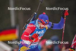 07.01.2024, Oberhof, Germany (GER): George Buta (ROU) - IBU World Cup Biathlon, relay men, Oberhof (GER). www.nordicfocus.com. © Thibaut/NordicFocus. Every downloaded picture is fee-liable.