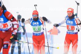 07.01.2024, Oberhof, Germany (GER): Joscha Burkhalter (SUI), Sebastian Stalder (SUI), (l-r) - IBU World Cup Biathlon, relay men, Oberhof (GER). www.nordicfocus.com. © Manzoni/NordicFocus. Every downloaded picture is fee-liable.