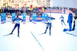14.01.2024, Ruhpolding, Germany (GER): Lisa Vittozzi (ITA), Ingrid Landmark Tandrevold (NOR), (l-r) - IBU World Cup Biathlon, pursuit women, Ruhpolding (GER). www.nordicfocus.com. © Thibaut/NordicFocus. Every downloaded picture is fee-liable.