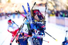 14.01.2024, Ruhpolding, Germany (GER): Karoline Offigstad Knotten (NOR), Juni Arnekleiv (NOR), (l-r) - IBU World Cup Biathlon, pursuit women, Ruhpolding (GER). www.nordicfocus.com. © Thibaut/NordicFocus. Every downloaded picture is fee-liable.