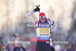 11.01.2024, Ruhpolding, Germany (GER): Niklas Hartweg (SUI) - IBU World Cup Biathlon, relay men, Ruhpolding (GER). www.nordicfocus.com. © Thibaut/NordicFocus. Every downloaded picture is fee-liable.