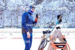 11.01.2024, Ruhpolding, Germany (GER): Campbell Wright (USA) - IBU World Cup Biathlon, relay men, Ruhpolding (GER). www.nordicfocus.com. © Manzoni/NordicFocus. Every downloaded picture is fee-liable.
