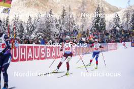 10.01.2024, Ruhpolding, Germany (GER): Baiba Bendika (LAT), Tereza Vobornikova (CZE), (l-r) - IBU World Cup Biathlon, relay women, Ruhpolding (GER). www.nordicfocus.com. © Thibaut/NordicFocus. Every downloaded picture is fee-liable.