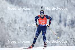 13.01.2024, Ruhpolding, Germany (GER): Didier Bionaz (ITA) - IBU World Cup Biathlon, sprint men, Ruhpolding (GER). www.nordicfocus.com. © Manzoni/NordicFocus. Every downloaded picture is fee-liable.