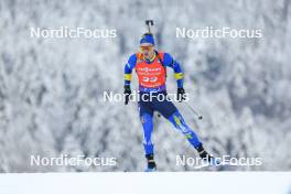 13.01.2024, Ruhpolding, Germany (GER): Anton Dudchenko (UKR) - IBU World Cup Biathlon, sprint men, Ruhpolding (GER). www.nordicfocus.com. © Manzoni/NordicFocus. Every downloaded picture is fee-liable.