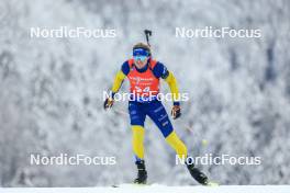 13.01.2024, Ruhpolding, Germany (GER): Emil Nykvist (SWE) - IBU World Cup Biathlon, sprint men, Ruhpolding (GER). www.nordicfocus.com. © Manzoni/NordicFocus. Every downloaded picture is fee-liable.