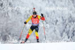 13.01.2024, Ruhpolding, Germany (GER): Florent Claude (BEL) - IBU World Cup Biathlon, sprint men, Ruhpolding (GER). www.nordicfocus.com. © Manzoni/NordicFocus. Every downloaded picture is fee-liable.