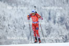 13.01.2024, Ruhpolding, Germany (GER): Simon Eder (AUT) - IBU World Cup Biathlon, sprint men, Ruhpolding (GER). www.nordicfocus.com. © Manzoni/NordicFocus. Every downloaded picture is fee-liable.