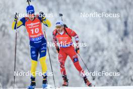 13.01.2024, Ruhpolding, Germany (GER): Simon Eder (AUT) - IBU World Cup Biathlon, sprint men, Ruhpolding (GER). www.nordicfocus.com. © Manzoni/NordicFocus. Every downloaded picture is fee-liable.