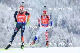 13.01.2024, Ruhpolding, Germany (GER): Kresimir Crnkovic (CRO) - IBU World Cup Biathlon, sprint men, Ruhpolding (GER). www.nordicfocus.com. © Manzoni/NordicFocus. Every downloaded picture is fee-liable.