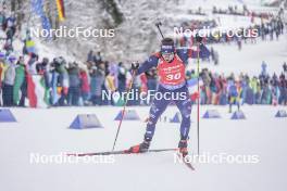 13.01.2024, Ruhpolding, Germany (GER): Didier Bionaz (ITA) - IBU World Cup Biathlon, sprint men, Ruhpolding (GER). www.nordicfocus.com. © Thibaut/NordicFocus. Every downloaded picture is fee-liable.