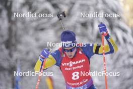13.01.2024, Ruhpolding, Germany (GER): Martin Ponsiluoma (SWE) - IBU World Cup Biathlon, sprint men, Ruhpolding (GER). www.nordicfocus.com. © Thibaut/NordicFocus. Every downloaded picture is fee-liable.