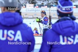 12.01.2024, Ruhpolding, Germany (GER): Kelsey Joan Dickinson (USA) - IBU World Cup Biathlon, sprint women, Ruhpolding (GER). www.nordicfocus.com. © Manzoni/NordicFocus. Every downloaded picture is fee-liable.